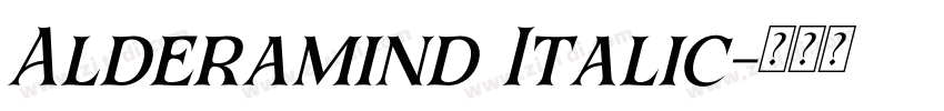 Alderamind Italic字体转换